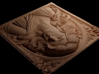 The White Lady CNC 3d Print High Relief Sand Casting 3D print model