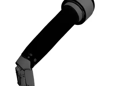 Futuristic Robotic Carbon Fiber Arm 3D model