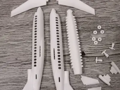 Buildable airplane 3D print model
