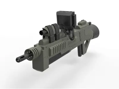 Rifle M-590 from Space Above and Beyond TV series 1995 3D model