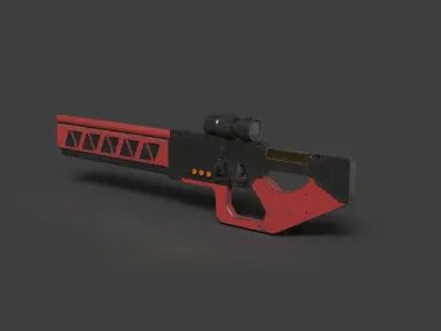 sci-fi weapon Low-poly 3D model