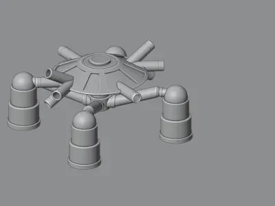 Super Contra Mechanical Spider Boss - Creature from Space 3D model