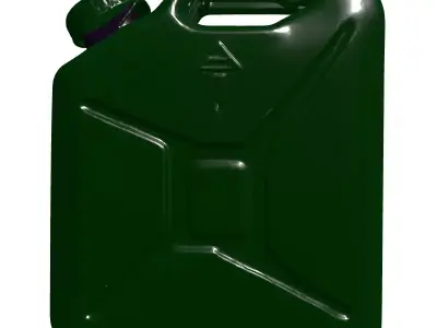 Classic Green Jerry Can Fuel Container Low-poly 3D model