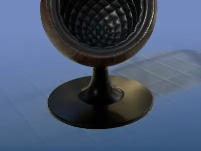 ORBIT SPITFIRE LEATHER CHAIR 3D model