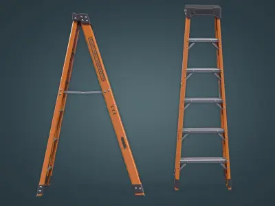 Step Ladder Low-poly 3D model shop