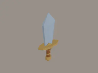 Toon Sword Low-poly 3D model