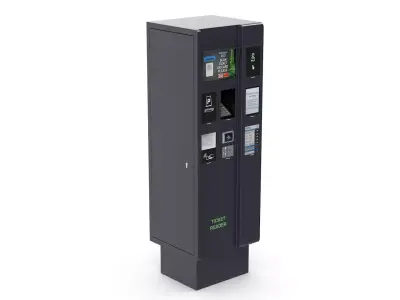 Parking Ticket Reader Low-poly 3D model