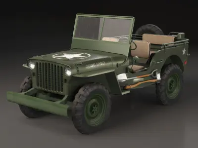 Jepp willys - military car 3D model