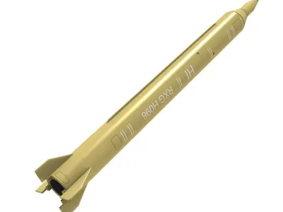 Iran Shahab 3M Missile Low-poly 3D model