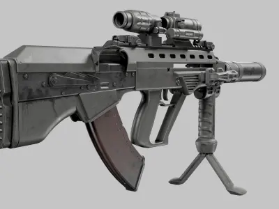 Malyuk Vulcan M Rifle Low-poly 3D model