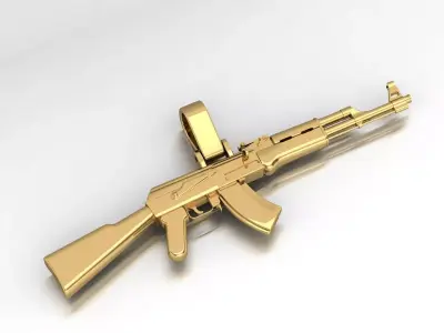 Ak 47 gun pendant  3D print model