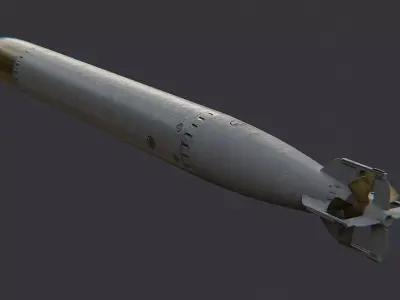 German Torpedo Naval Weapon Model Low-poly 3D model