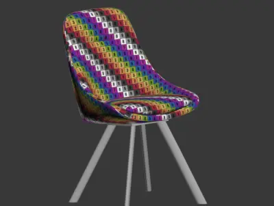 Daniel Swivel Dining Chair 3D model