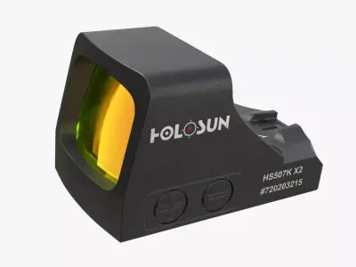 Holosun HS507K X2 red dot sight Low-poly 3D model