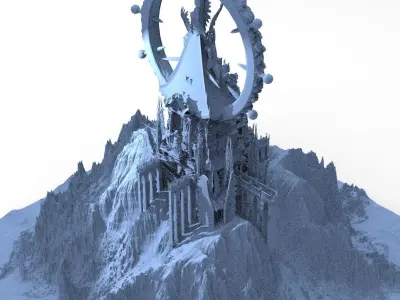 Tower Shrine of the gods 5 3D model