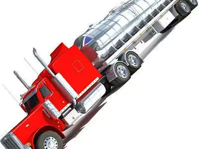 Red Tanker Truck 29 3D model