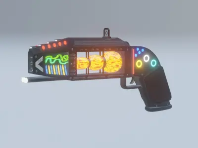 Anihilator cannon Low-poly 3D model