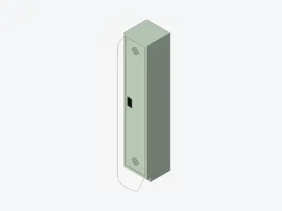 Locker - Plastic - Locka - Classic Extra - Single Tier Low-poly 3D model