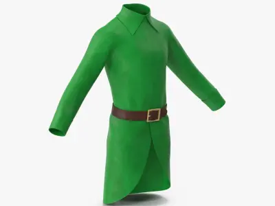  Coat Green with Belt 