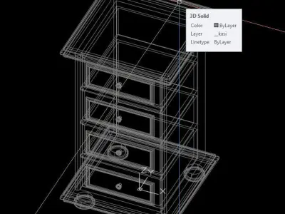 Vintage cabinet 3D model purchase