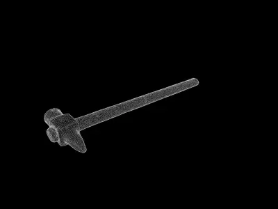 Anydrafts Rusty hammer 01 Low-poly 3D model