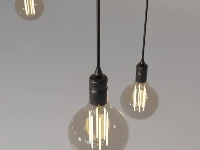 Ceiling lamp industrial 3D model purchase