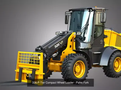 326 P-Tier Compact Wheel Loaders 3 in 1 3D Model Pack