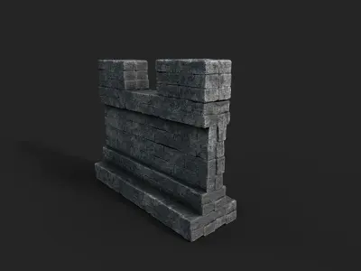 Old Ruin Low-poly 3D model