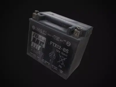 Motorcycle Battery - Photogrammetry  Low-poly 3D model