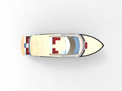 Mini passanger ship 3D model