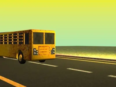 Indian local Bus 3D Model Free low-poly 3D model
