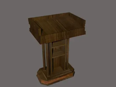 Podium wooden column 3D model