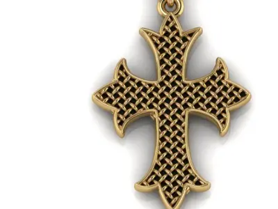 BEST ANTIQUE JESUS CROSS PENDANT 3D print model