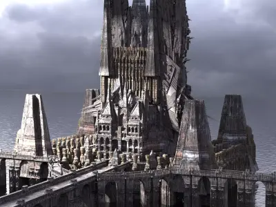 Dukes Dark Castle  Kitbash 3D model