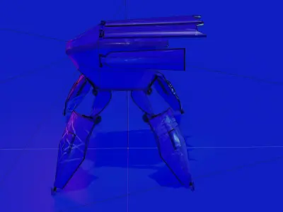 sci-fi robot - low poly - pbr - robotics Low-poly 3D model