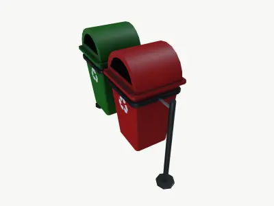 Dust bins 3D model
