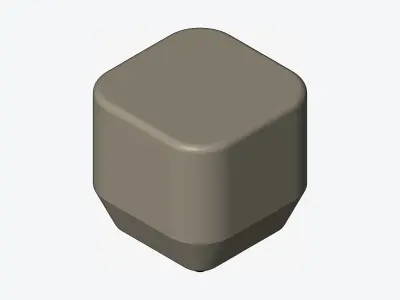 Seat - Ottoman - Simplicity - Square Low-poly 3D model