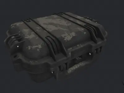 Small military case for Gun VR AR low-poly 3D model low-poly Low-poly 3D model