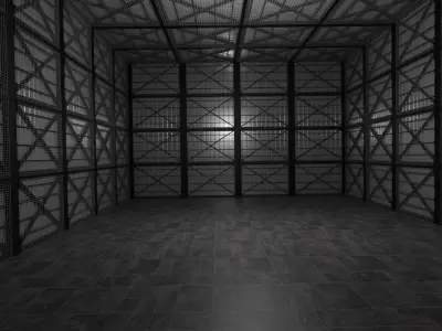 Hangar Interior Low-poly 3D model purchase