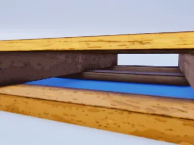 Cartoon Prop Essentials - Wooden Pallet Low-poly 3D model