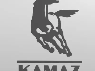 kamaz logo 3D model by 3dlogoman