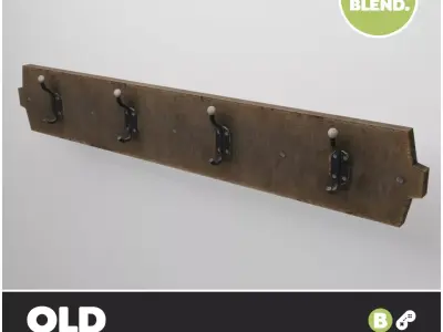 Old Wall Hanger Low-poly 3D model