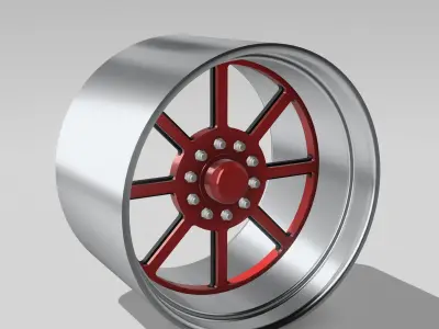 Swamper Mud Truck Wheels 40 inch Chaser 3D print model