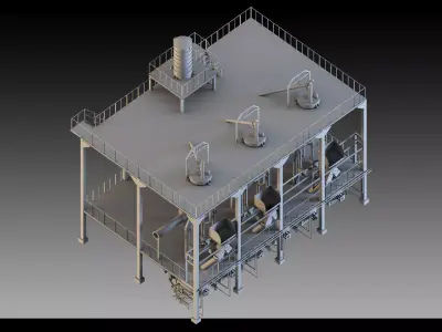 41- Chemical Plant Parts- Modular Kitbash 3D model