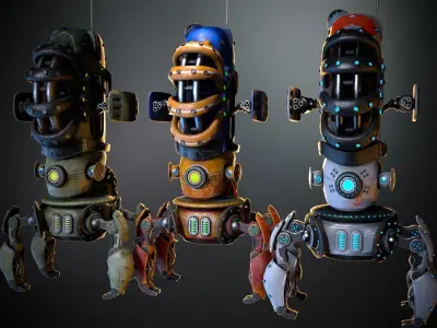 Sci-fi drone 02 Low-poly 3D model purchase
