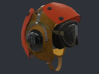 Flight deck Helmet Low-poly 3D model