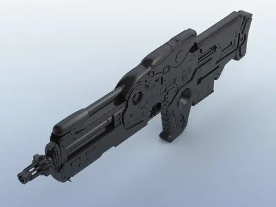 Sci-Fi Gun 02 3D model