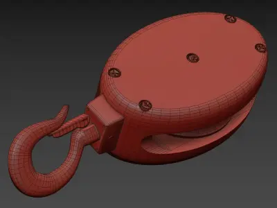 Wooden Block for boat 3D model