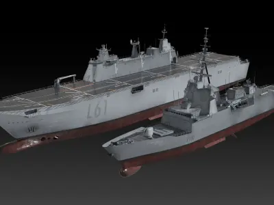 Spanish navy game ready model collection 3D Model Pack