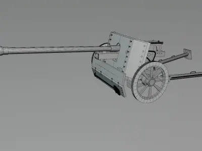 anti-tank gun 3D model